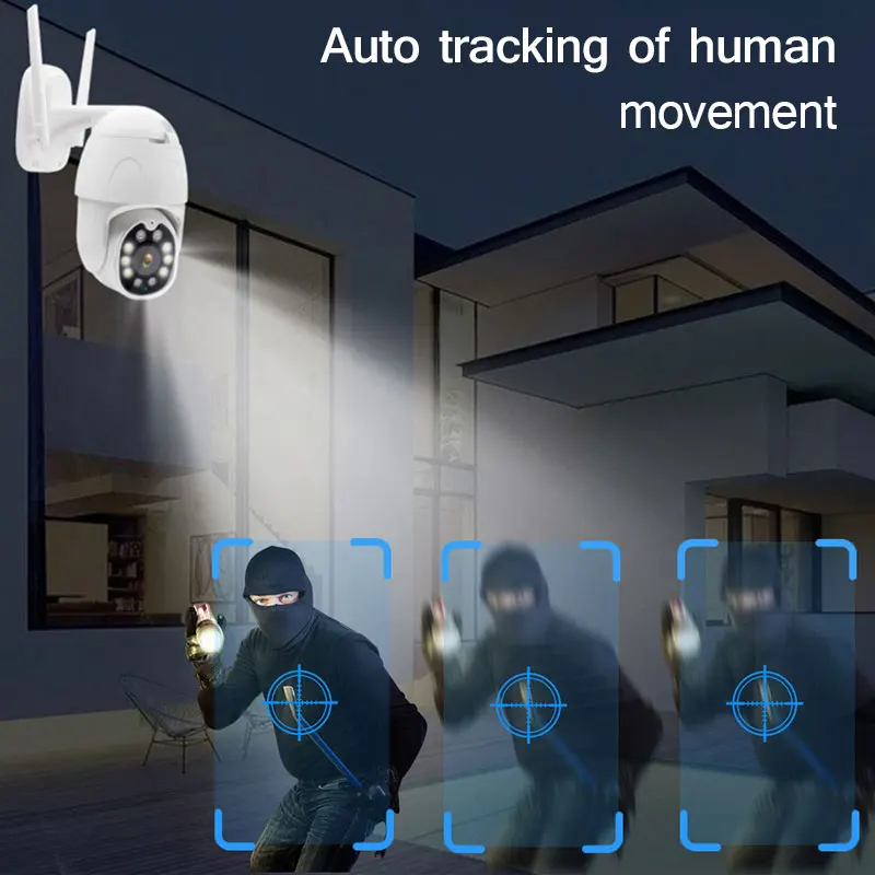 SANAN Автоматическая слежения IP камера PTZ WIFI беспроводная наружная IP67 25 метровая