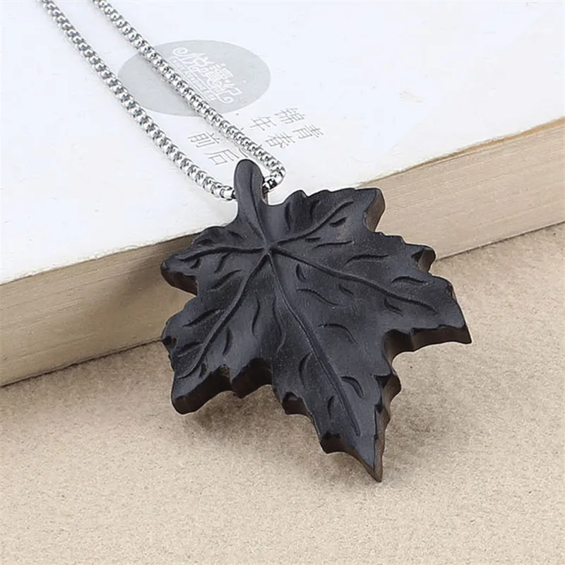 Женская Длинная цепочка в этническом стиле винтажное ожерелье из черного дерева