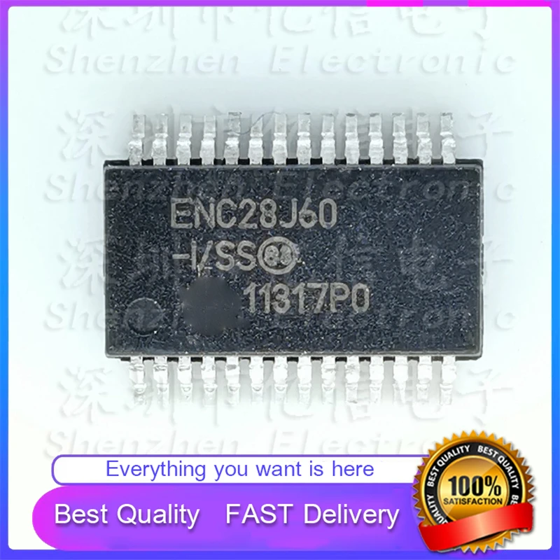 5 шт./лот новый оригинальный интерфейс ENC28J60-ISS SPI чип управления ETHERNET пакет SSOP28 -