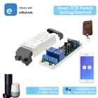 Двухканальный переключатель EweLink для умного дома, Wi-Fi RF433, блокировка, Wi-Fi модуль, дистанционное реле с управлением через приложение сделай сам для умного дома