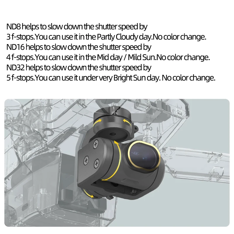 Набор фильтров для ночной камеры FIMI X8 комплект из 8 мини-фильтров UV CPL ND