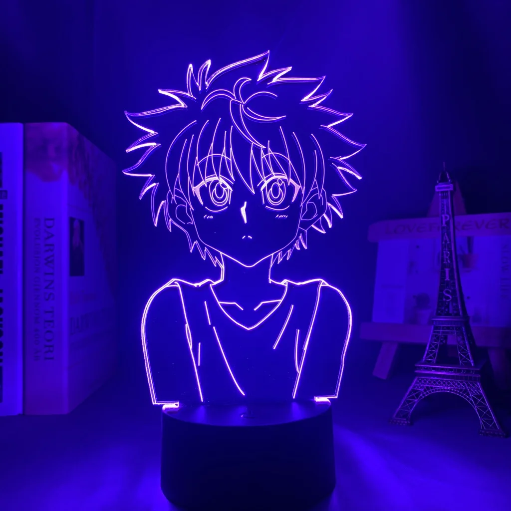 3d светодиодный светильник Hunter X Killua для спальни ночсветильник декора акриловый