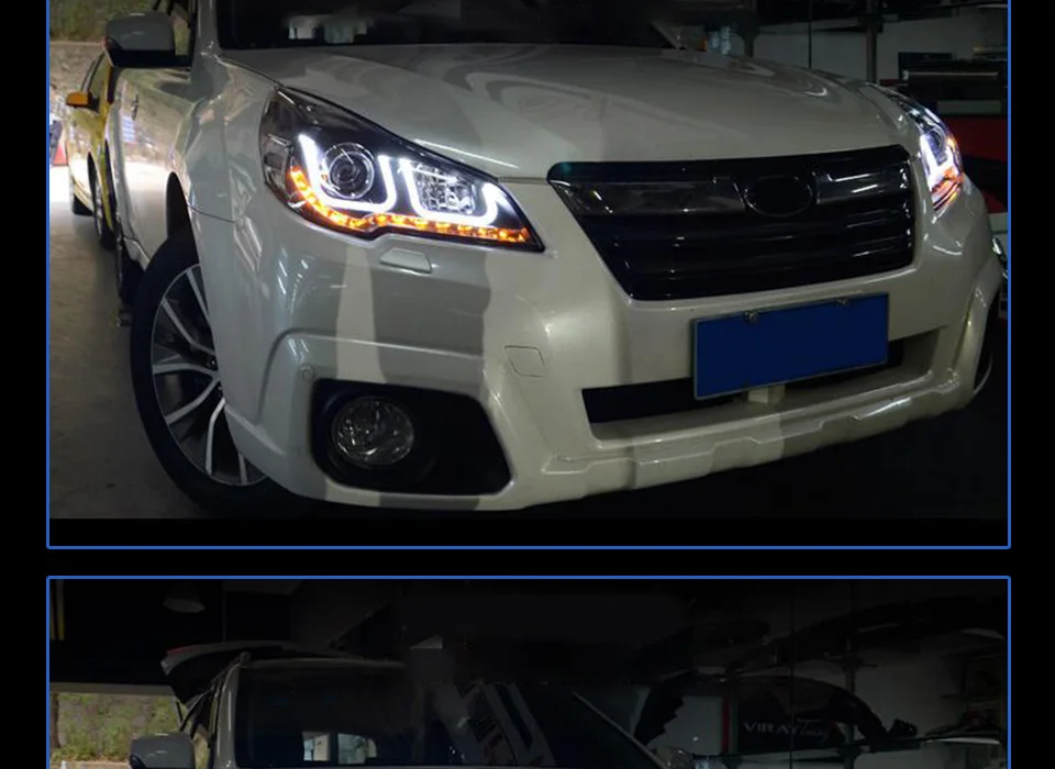 AKD автомобильный Стайлинг Для Sabaru Outback фары 2010- светодиодный фонарь светодиодный DRL Bi Xenon объектив Высокий Низкий луч парковка