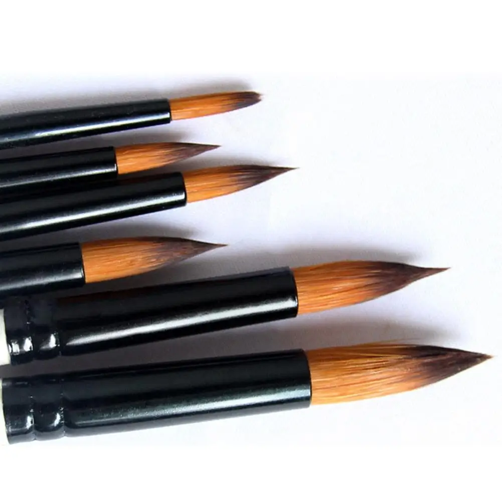 6 шт. нейлоновая вата акварельные художественные кисти художники нейлоновый