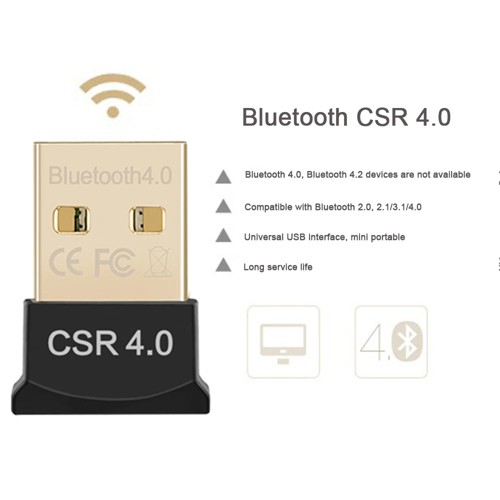 Мини USB Bluetooth совместимый адаптер V4.0 двухрежимный беспроводной ключ CSR 4 0 2