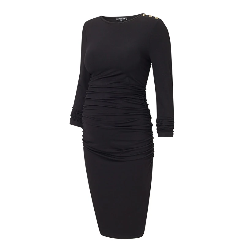 Мягкое хлопковое платье для беременных размера плюс с длинным рукавом Весна