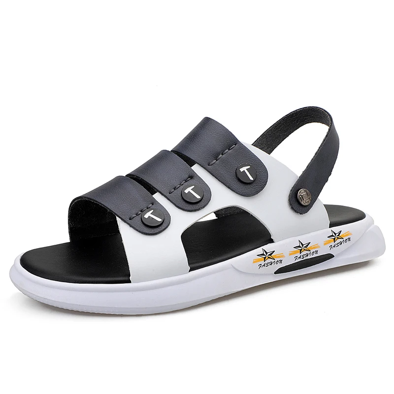 

Summer Outdoor Beach Men's Sandals Lightweight Soft Sole Men Shoes Adjustment Back Strap Men's Slipper Casual Shoes For Men