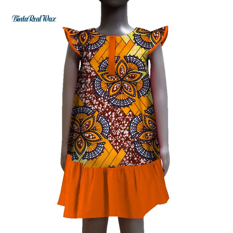 New Lovely Baby Girls Dress African Wax Print Dresses for Kids Children Bazin Riche Traditional Clothing WYT215 | Тематическая