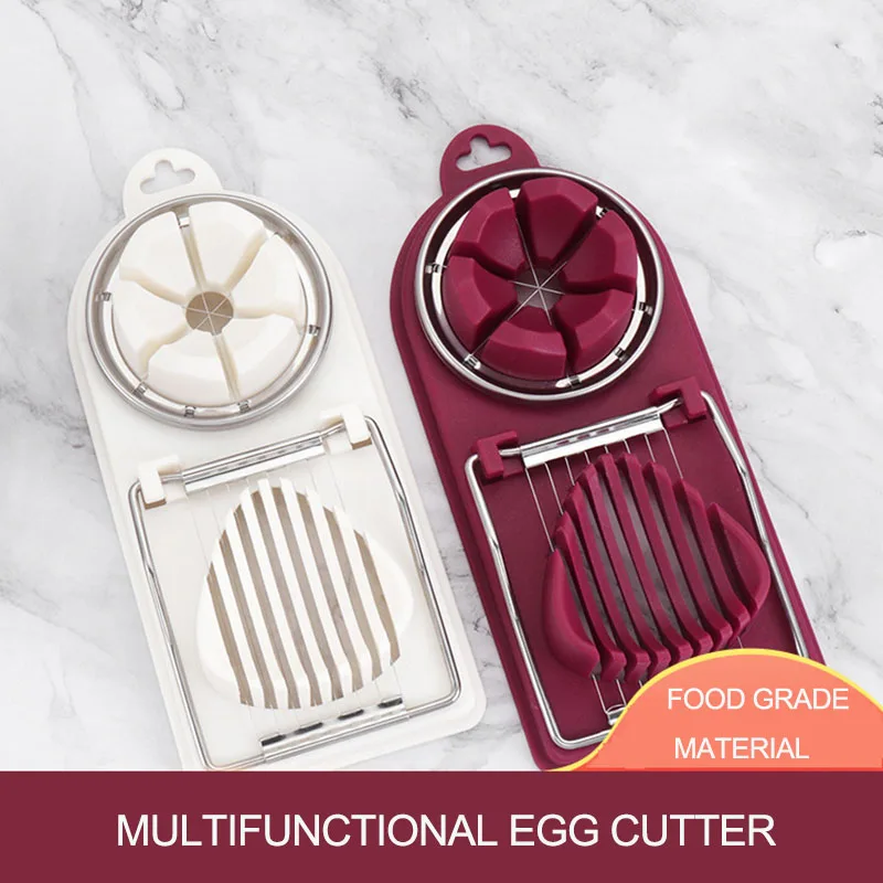 

Multifunctional Egg Cutter PP Plastic Egg Cutter Songhua Egg Slicer Egg Cutting Tool for Kitchen Egg Convenient Accessories New