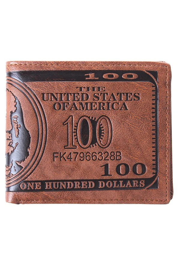 

1PC New Arrival Men Pockets Card US Dollar Bill Money Wallet Funny Foldable PU Dollar Wallet 2 Colors Carteira