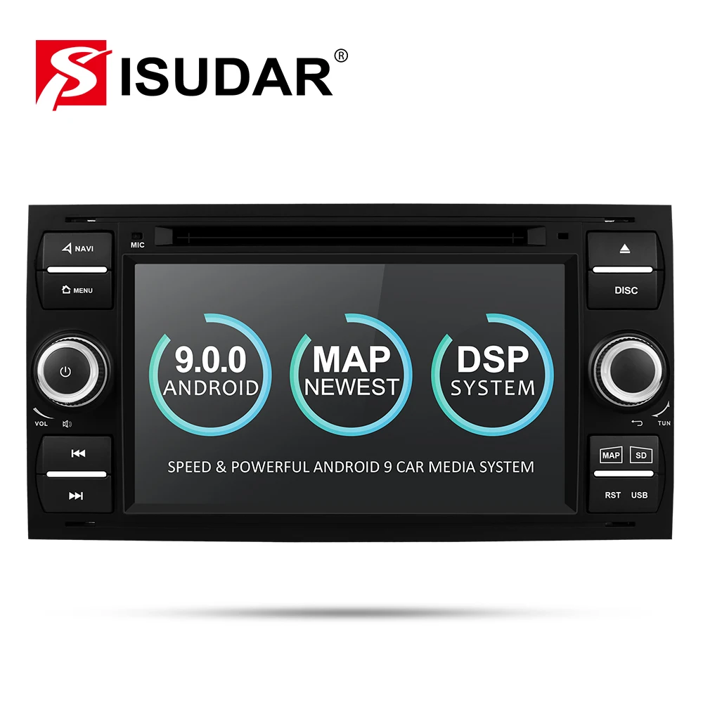 Isudar Автомобильный мультимедийный плеер Android 9 gps Авторадио 2 Din 7 дюймов для