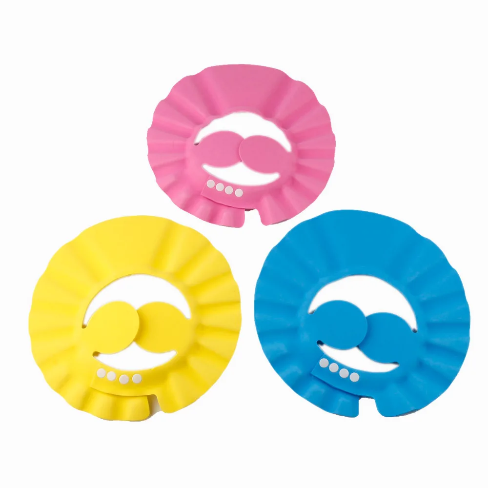 1 шт. 3 цвета Удобная шапочка для шампуня регулируемая детская душевая ванна
