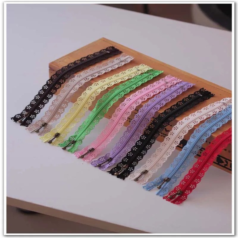 5 шт./лот 20 см нейлоновая катушка красивые кружевные молнии для сумки DIY