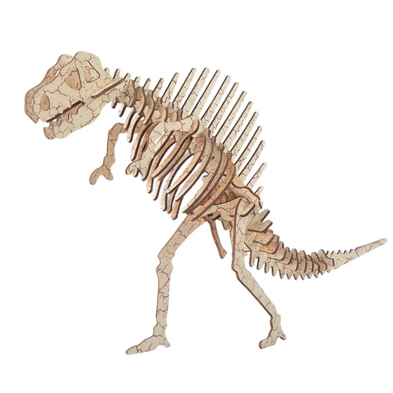 3D Деревянный животные пазл динозавр акантоз Строительная модель DIY Пазлы