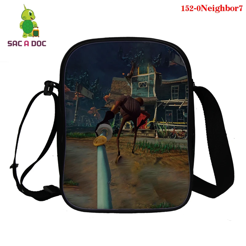 

Fashion Hello Neighbor Messenger Bag Hello Neighbor 3D Printed Cross Body Cute Bags for Ladies Messenger Bag Men Shoulder Bags