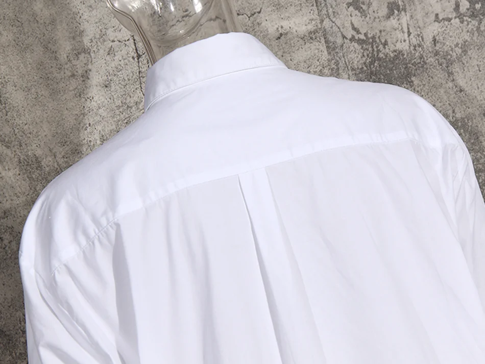 

High Quality Women'S Asymmetric Patchwork Ruffled Shirt Sexy Lapel Long Sleeve Casual Shirt 2021 Spring Fashion New Clothing