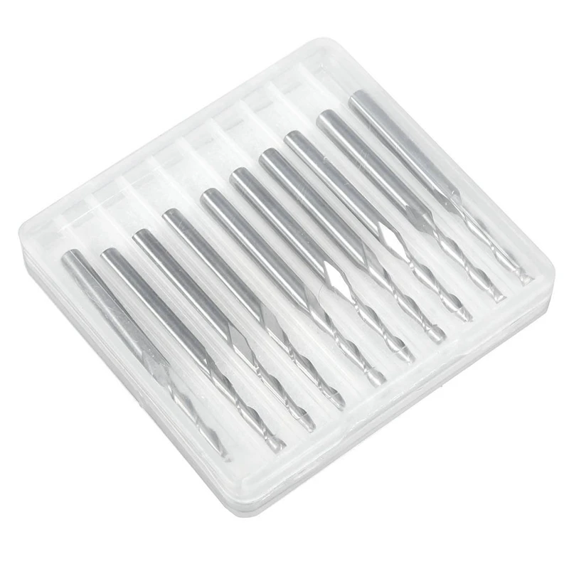 

Set carbide end mill cutter carbide burrs tool 10 pcs 1/8 inch2mm
