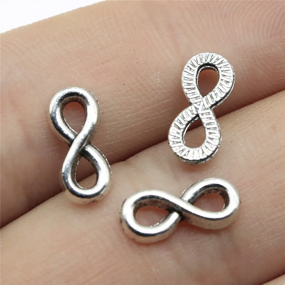 

Bulk Charms Pendants 40pcs Infinity Connectors bracelet charms for jewelry making 12x5mm