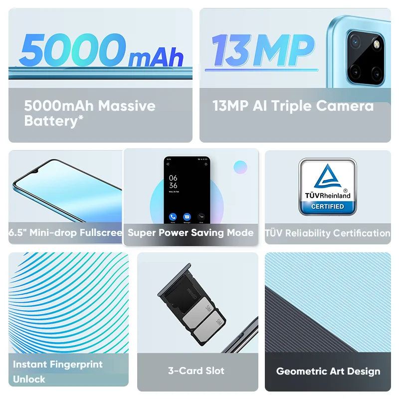 realme c21y 4gb 64gb global version smartphone octa core processor 6 5 hd large display 5000mah battery 13mp ai triple camera free global shipping
