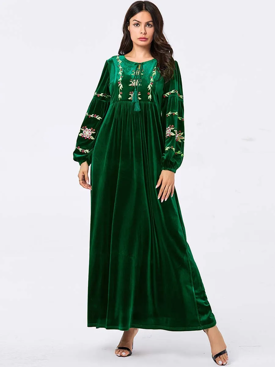 9084 мусульманское платье caftan marocain модное женское платье-абайя большого размера с