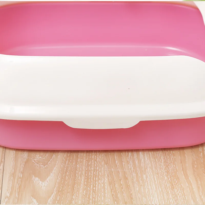 

High edge anti cracking polyester cat litter basin small anti falling and anti cracking PP resin Cat Toilet