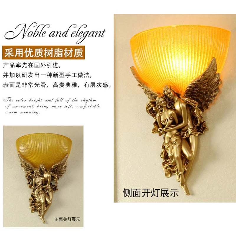 Ретро Ангел любителей настенный светильник светодиодный ing светильники Гостиная