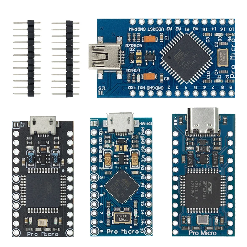 MICRO/MINI/TYPE-C USB ATMEGA32U4 модуль 5 в 16 МГц плата для контроллера Arduino ATMEGA32U4-AU/MU Pro-Micro Pro Mini 1