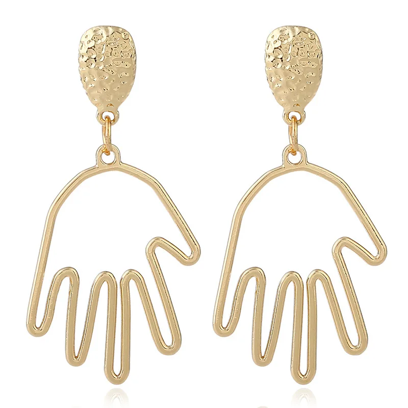 Женские металлические серьги-подвески в стиле панк модные геометрические серьги