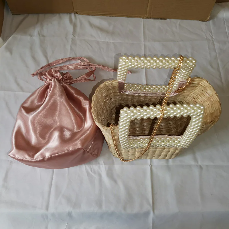 Летняя Пляжная сумка ручной работы из ротанга на плечо элегантная женская