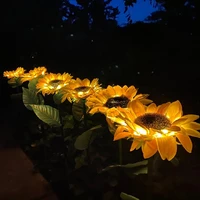 outdoor sunflower solar led lighting garden decorative lights waterproof lawn decor outdoor garden stake flower mothers day