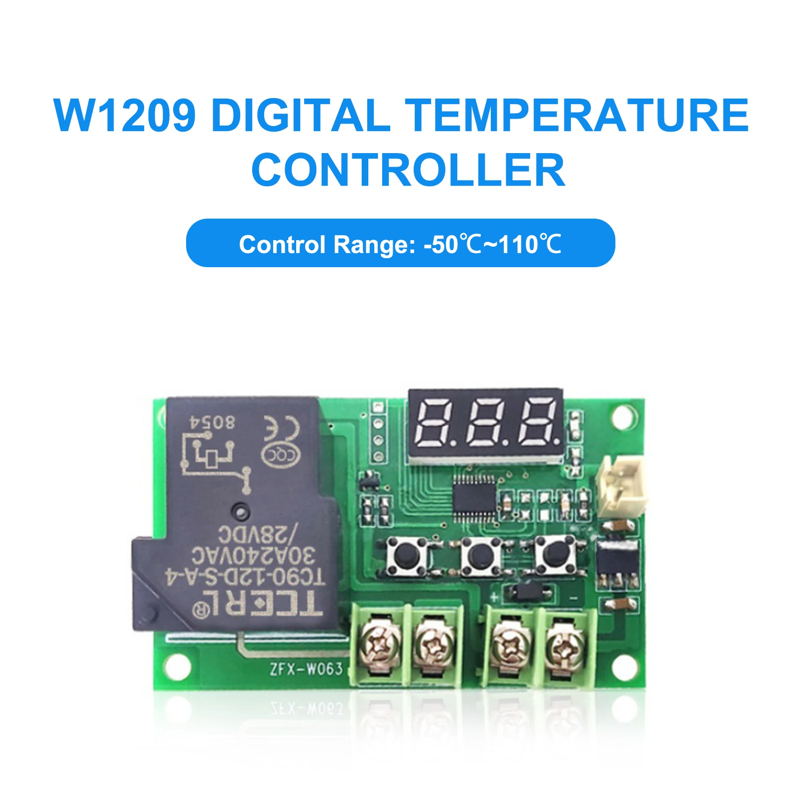 Цифровой регулятор температуры ZFX-W1209A 30A микро электронная NTC-сенсорная панель