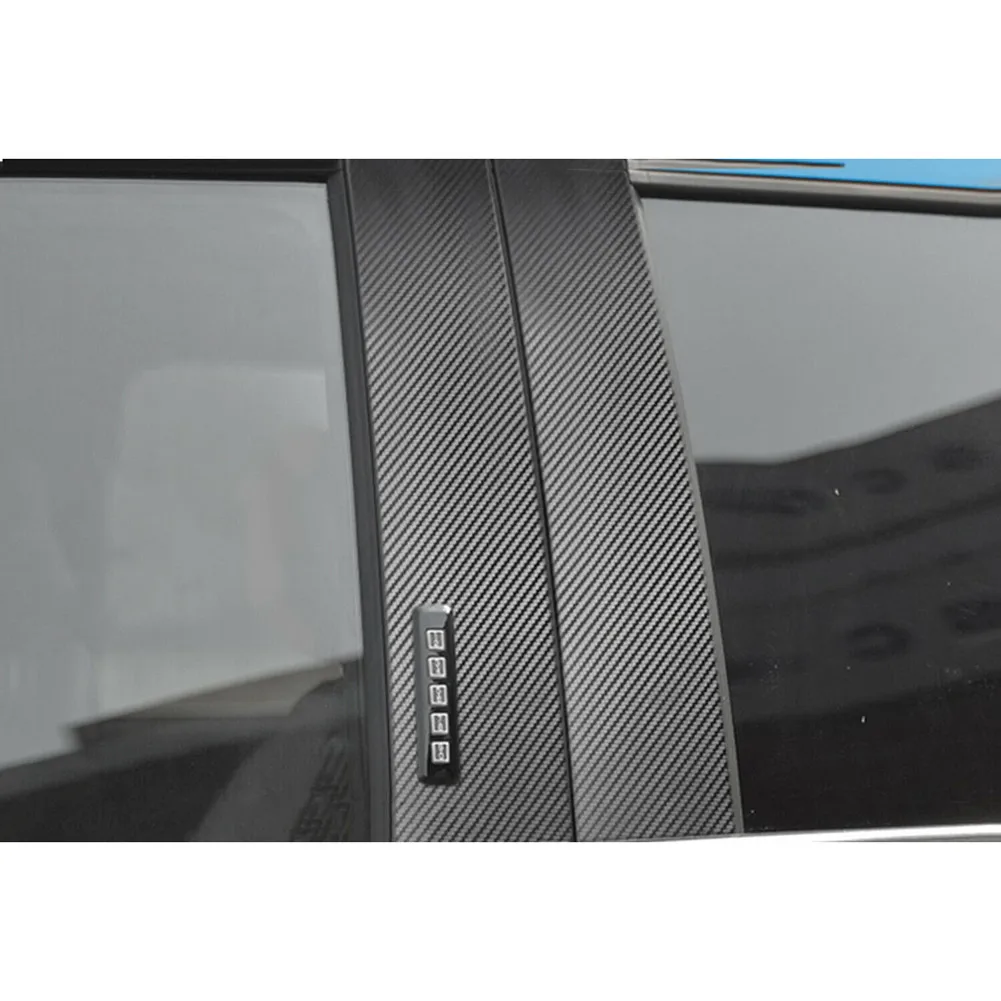 

4pcs B Pillar Accessory Window Car Carbon Fiber Door Exterior For Ford F150 2015-2021 Post Replacement