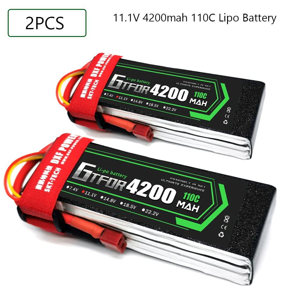 

GTFDR 3S 11.1V 4200mah 110C-220C Lipo Battery 3S XT60 T Deans XT90 EC5 For FPV Drone Airplane Car Racing Truck Boat RC Parts