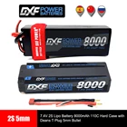 Литий-полимерный аккумулятор DXF 7,4 В 2S 8000 мАч 110C, жесткий чехол с T-образной вилкой Deans 5 мм, пуля для радиоуправляемого грузовика, автомобиля, Truggy, багги, хобби