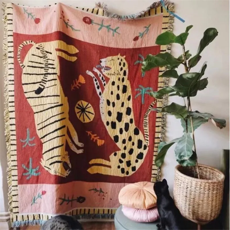 

Tapestry Throw Blanket Carpet Decoration Pink Panther Original Single Sofa Mat