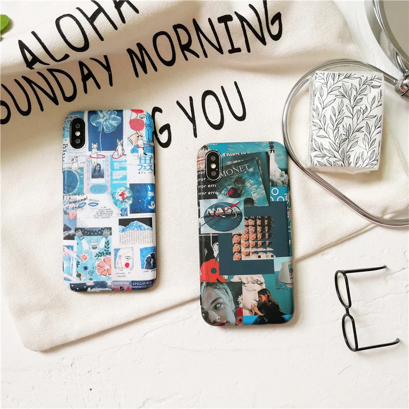 LEMONCOVER Literary чехол для iPhone X XS MAX XR 8 7 6 6S Plus Чехлы Роскошные 7Plus 8Plus матовая Ретро