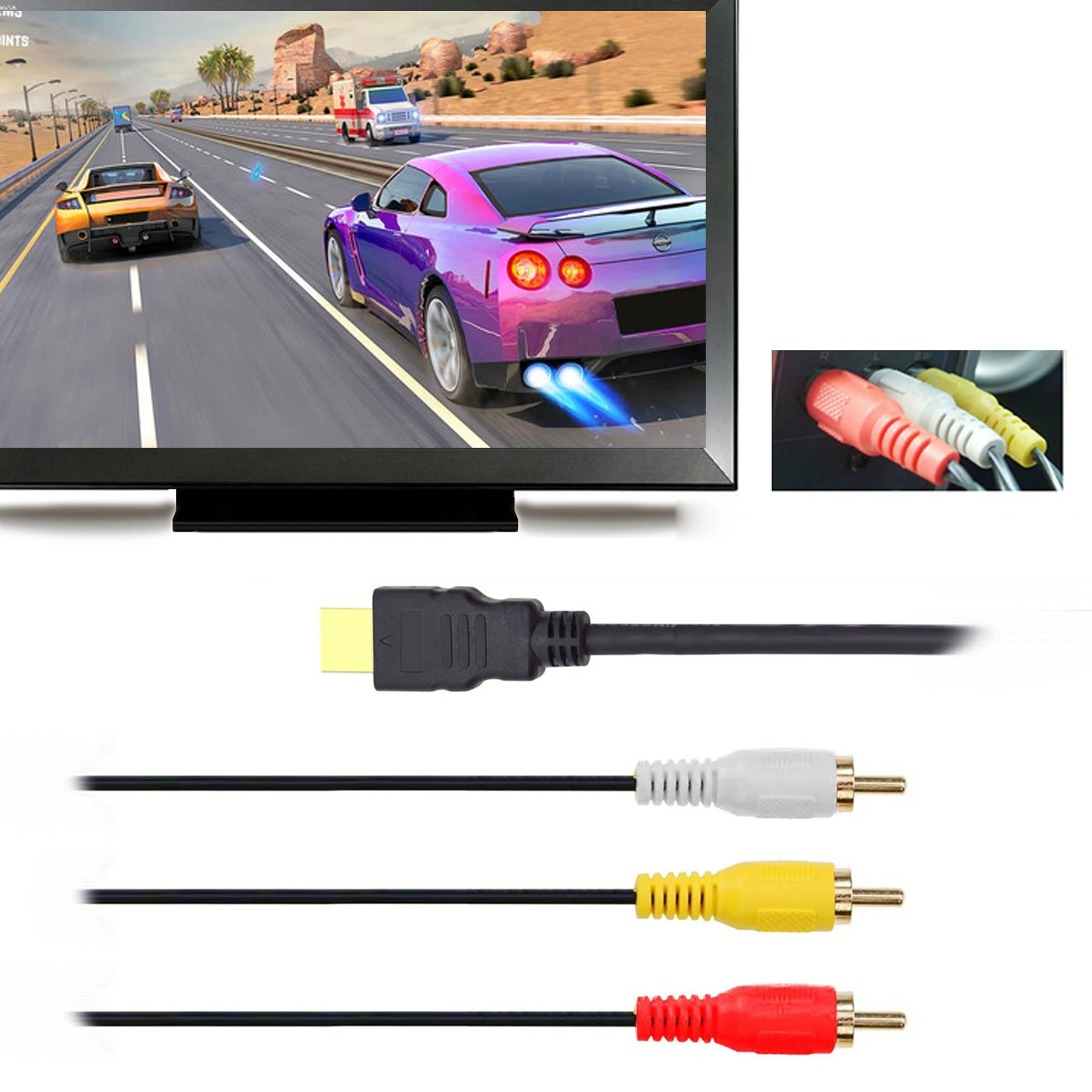 Кабель-преобразователь HDMI-совместимый с 3 RCA штекер-штекер M/M разъем Адаптерный