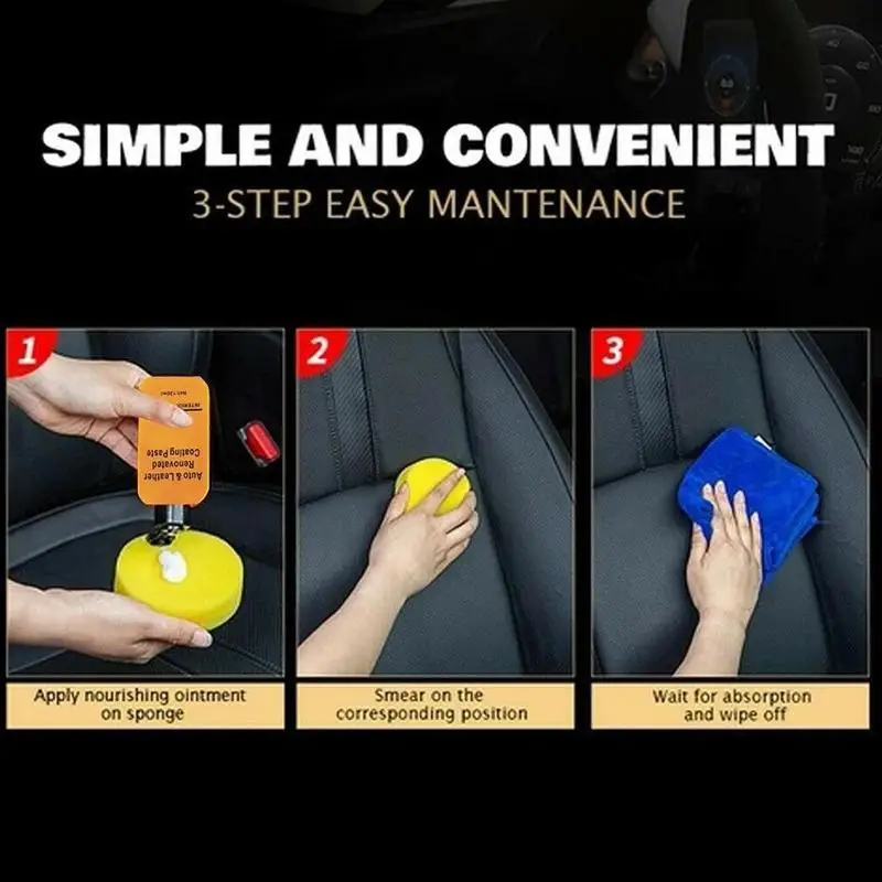 

120ml Wax Renovation Automotive Interior Auto & Leather Renovated Coating Paste Cire De Renovation Auto Cleaner Dropshipping