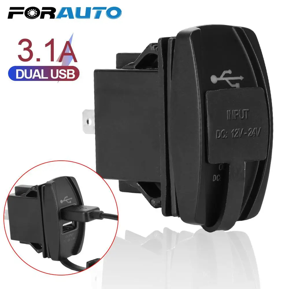 

Водонепроницаемый Универсальный Автомобильный адаптер 5 в 3.1A светодиодный автомобильный зарядный Пылезащитный телефон зарядное устройст...