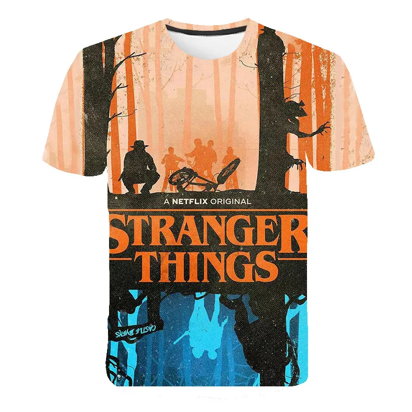 3D Футболка с принтом Для мужчин/Для женщин/Детские Stranger Thing s 3 футболка 3d футболка Stranger Thing футболка одиннадцати лет топы, футболки - Цвет: Asian size 5180