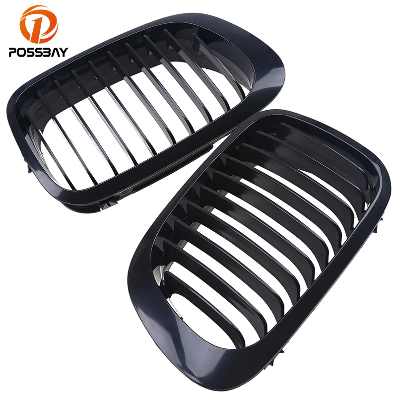 

POSSBAY Black Car Front Kidney Grille 51138208685 51138208686 for BMW 3-Series E46 Coupe 1999 2000 2001 2002 2003 Pre-facelift