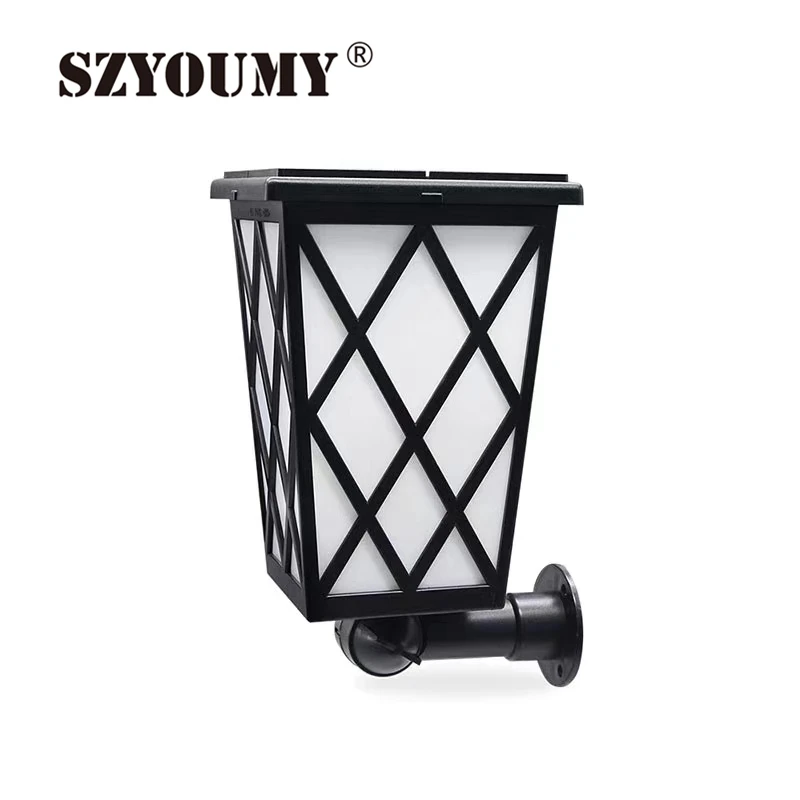 SZYOUMY Солнечный 48 Светодиодный фонарь с пламенем водонепроницаемый пластиковый