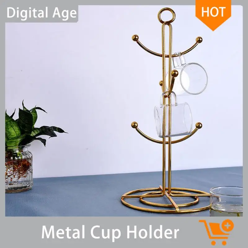 

Creative Metal Cup Holder Water Cup Tea Cup Coffee Hanger Mug Kitchen Tool Storage Stand Household Storage Holders & Racks