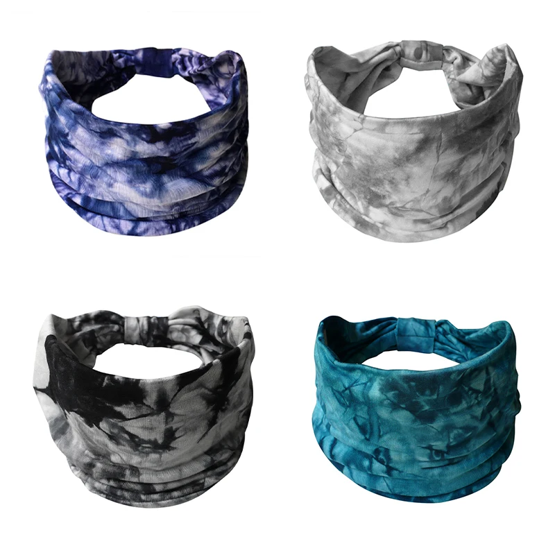 

New Fashion Women Girls Handmade dyeing Headband Female Bohemian Style Bows Hairbands Beach Summer Hair Accessories Headwrap