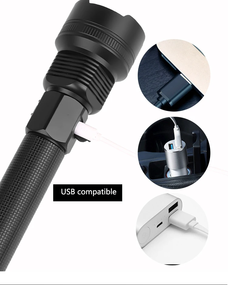 Самый мощный XHP90 светодиодный фонарь XLamp Zoom фонарь XHP70.2 USB Перезаряжаемый тактический фонарь для кемпинга и охоты