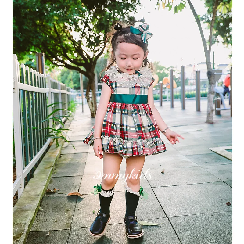 Новое зеленое вязаное платье испанской академии для девочек кардиганы комплект