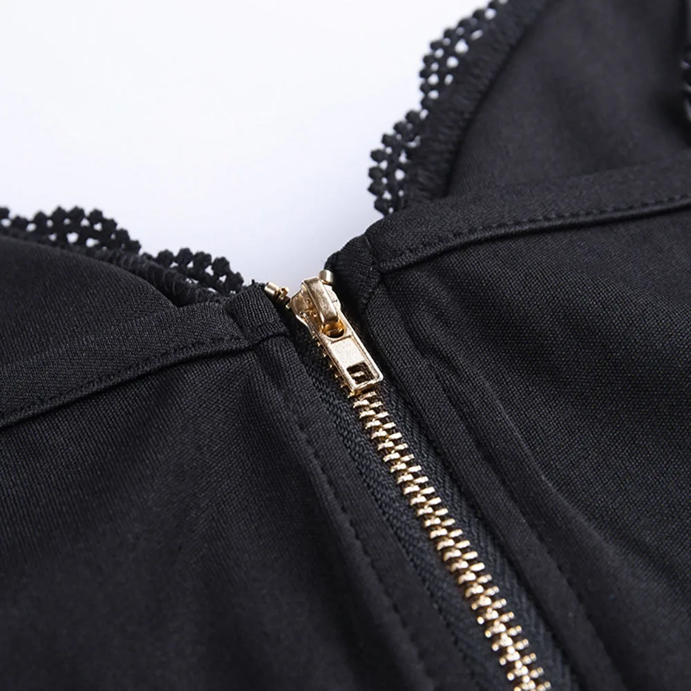 

Sexy Women Tank Tops Bra Black Lace Camis Streetwear Gothic Punk Camisole Nightclub Female Sleeveless Backless Goth Summer Top