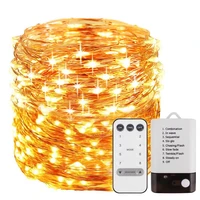 festive outdoor copper string light 10m20m remote control timing battery usb garden light for party christmas decoration