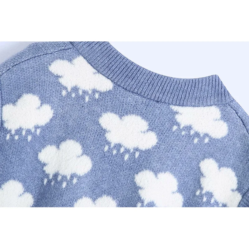 

2021 New Spring Women Tops Jacquard Print Knitted Sleeveless V-Neck Sweater Vest Female Fashion Casual Women Clothes