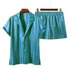 Уличная одежда, повседневный женский пляжный костюм, новый модный пляжный костюм с коротким рукавом для дома